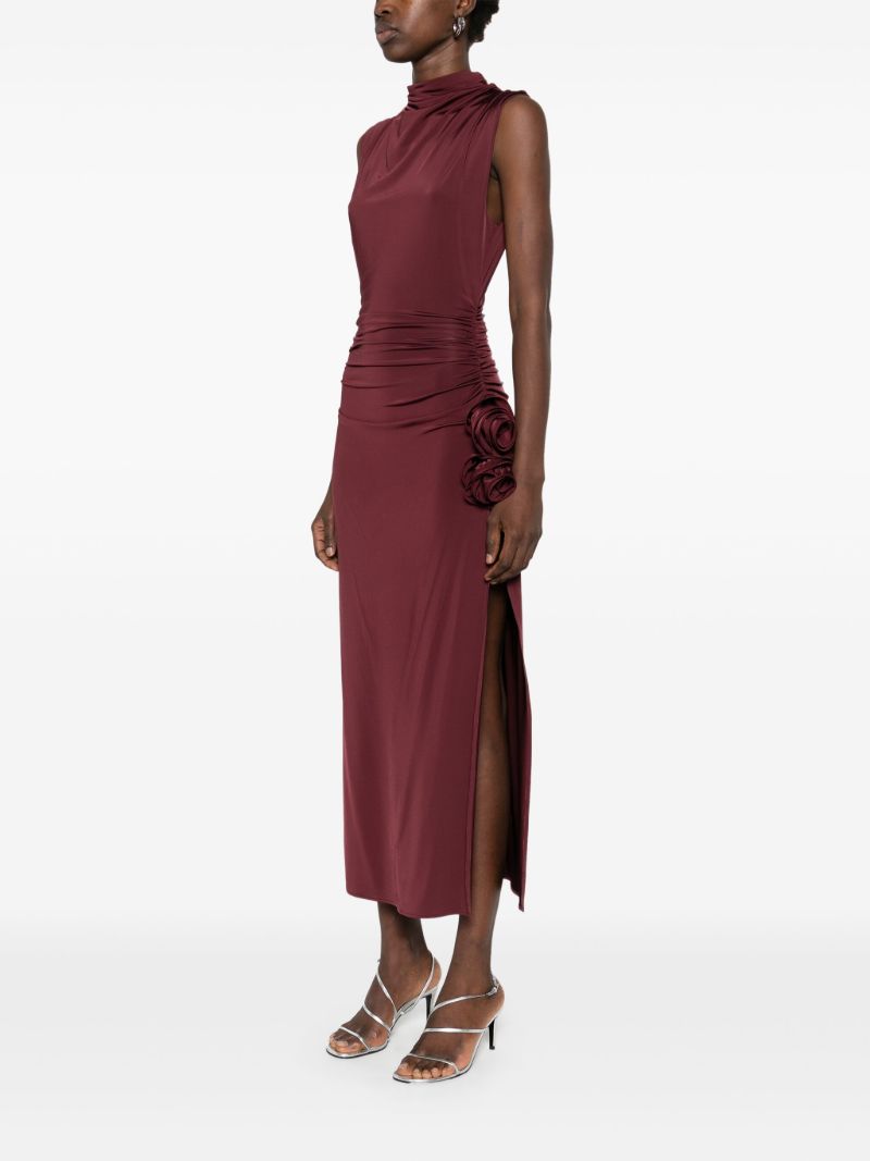 Red Draped Dress