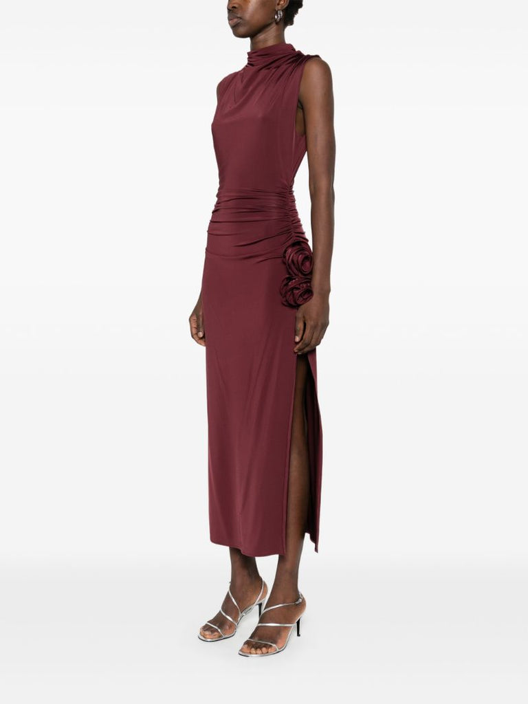 Red Draped Dress