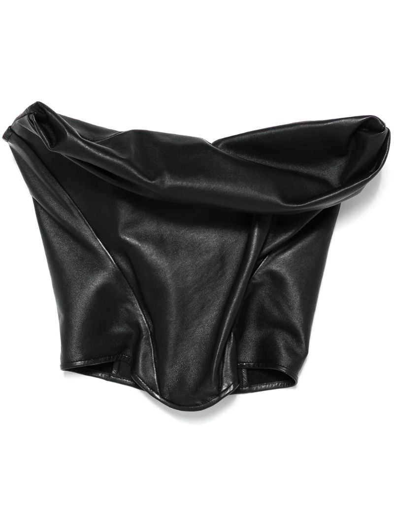 Draped Leather Corset