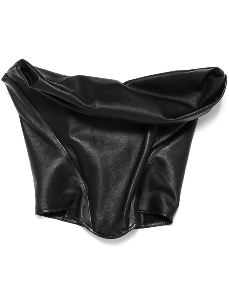 Draped Leather Corset