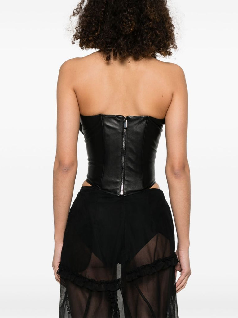 Draped Leather Corset