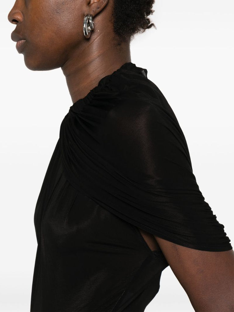 Black Cape-style Bodysuit