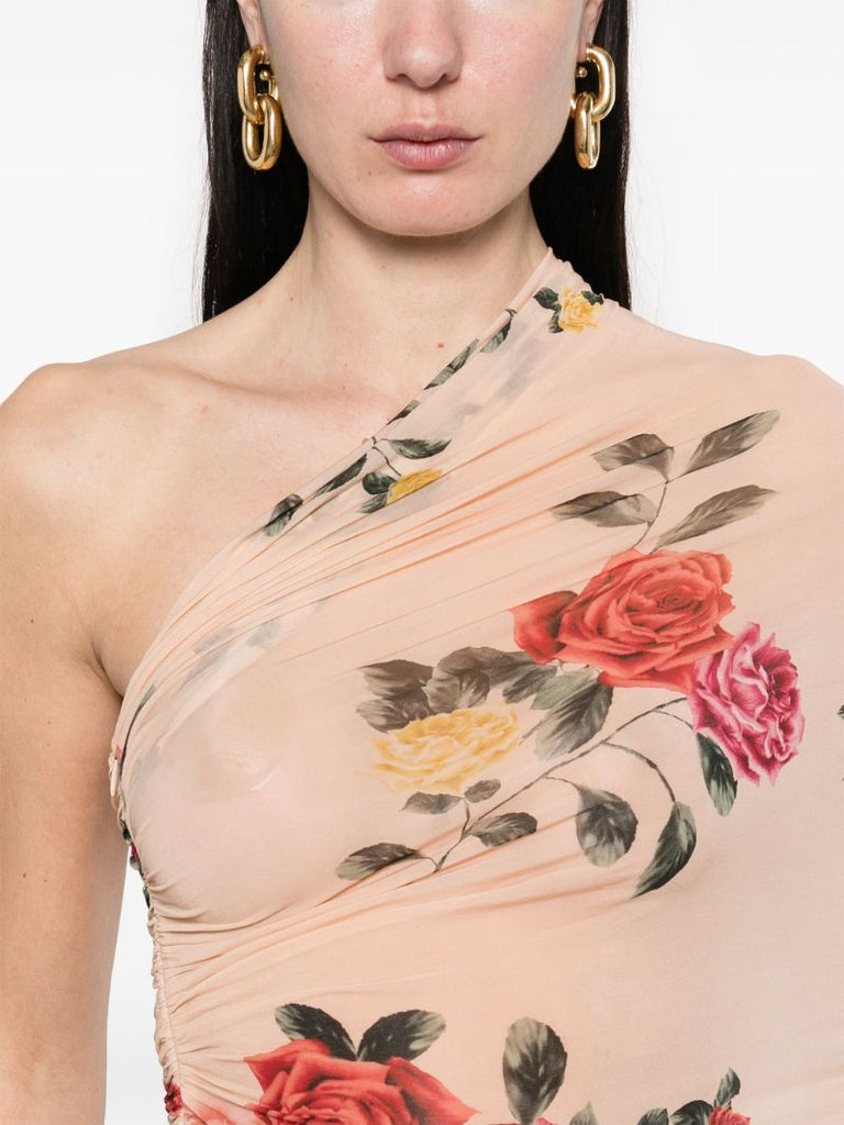 One-shoulder Wrap Blouse