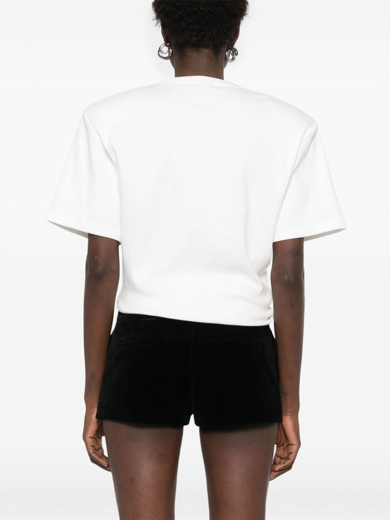White Knot-detail T-shirt