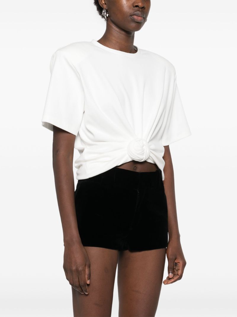 White Knot-detail T-shirt