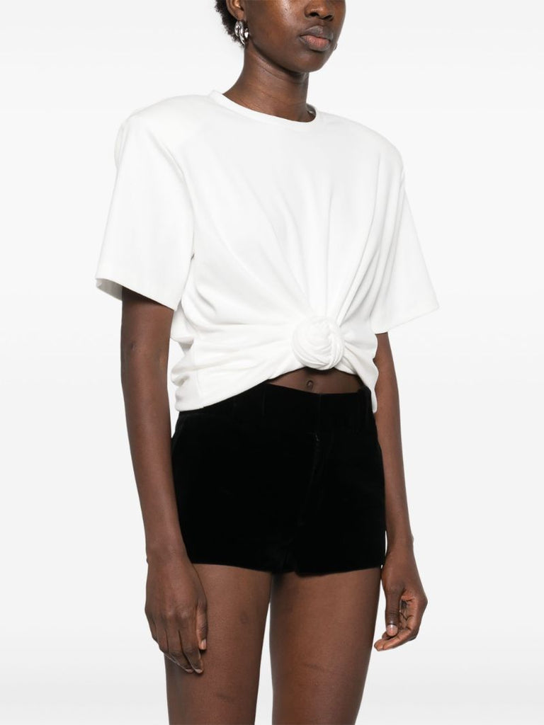 White Knot-detail T-shirt