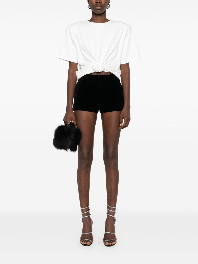 White Knot-detail T-shirt
