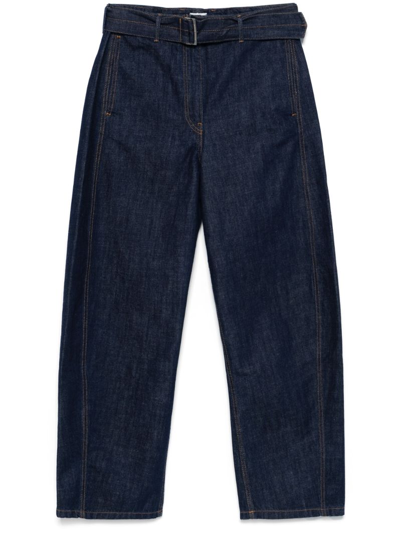 Belted Wide-leg Jeans