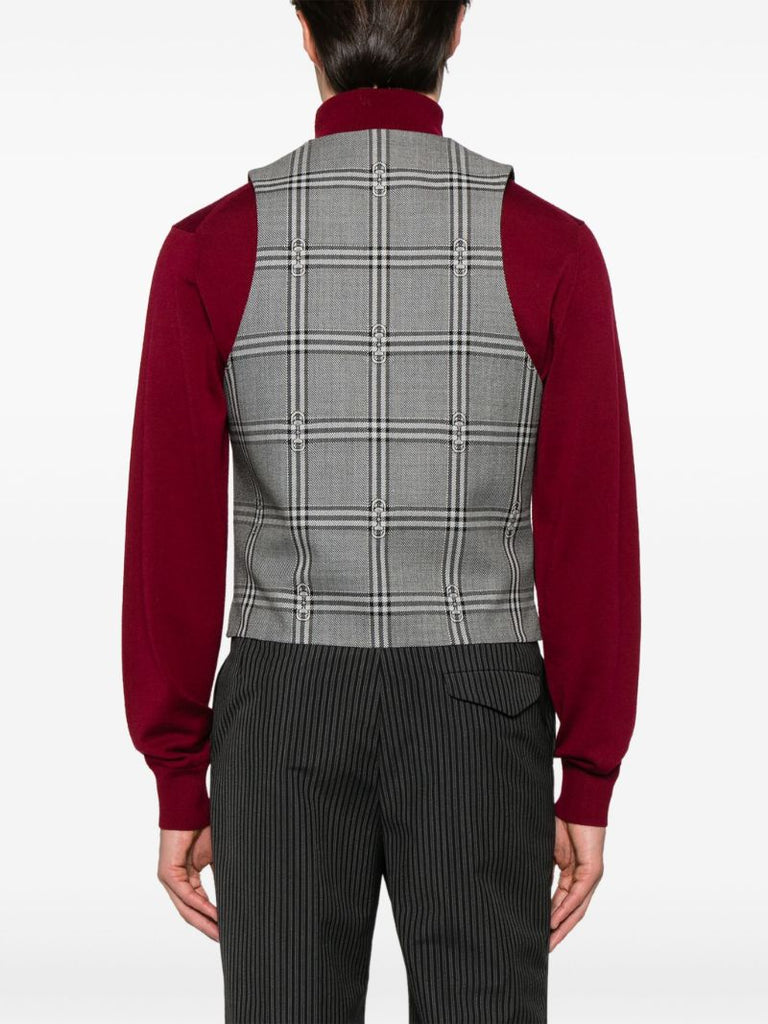 Horsebit Check Gilet