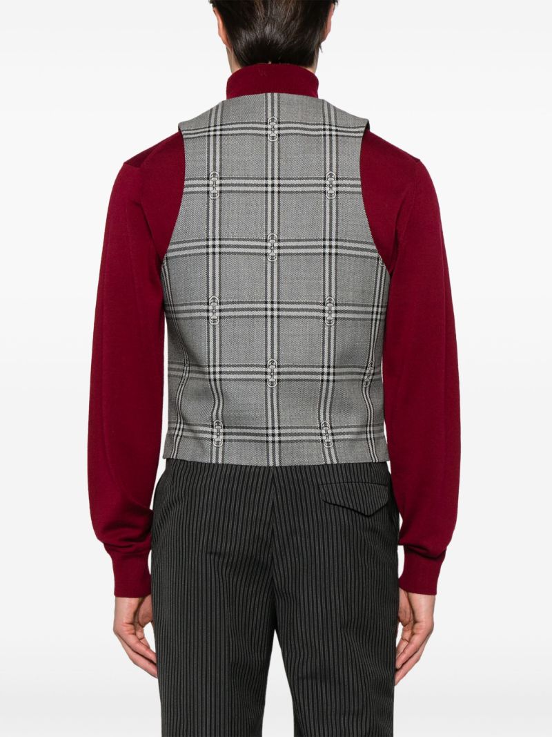 Horsebit Check Gilet