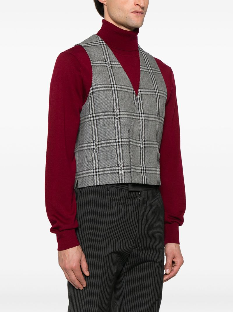 Horsebit Check Gilet