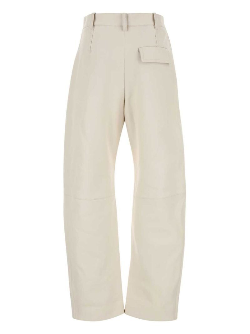 Leather Rounded-leg Trousers