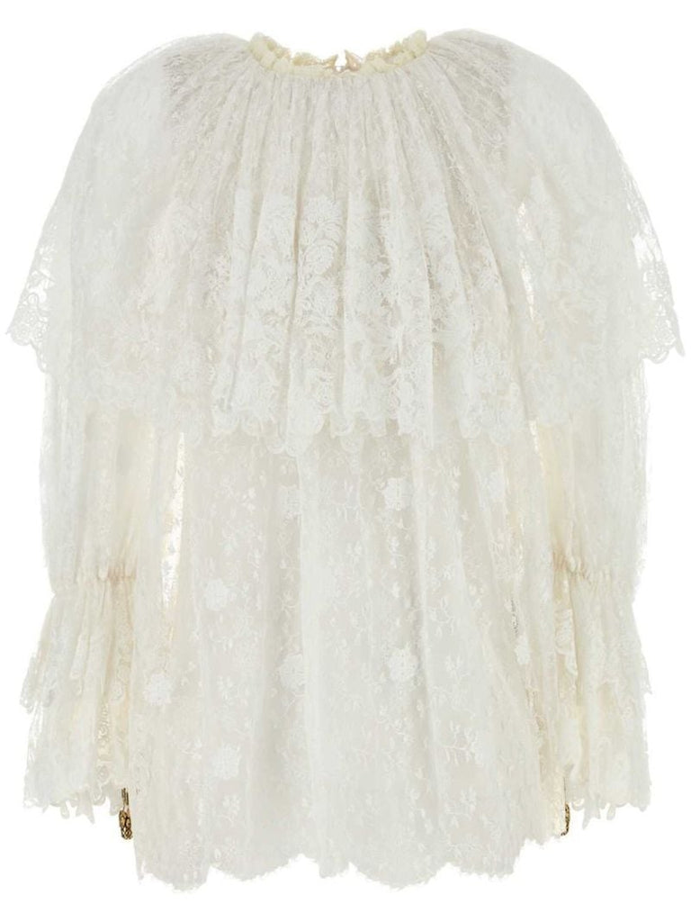 Gathered Lace Blouse