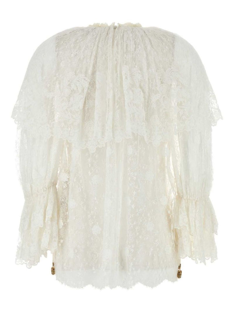 Gathered Lace Blouse