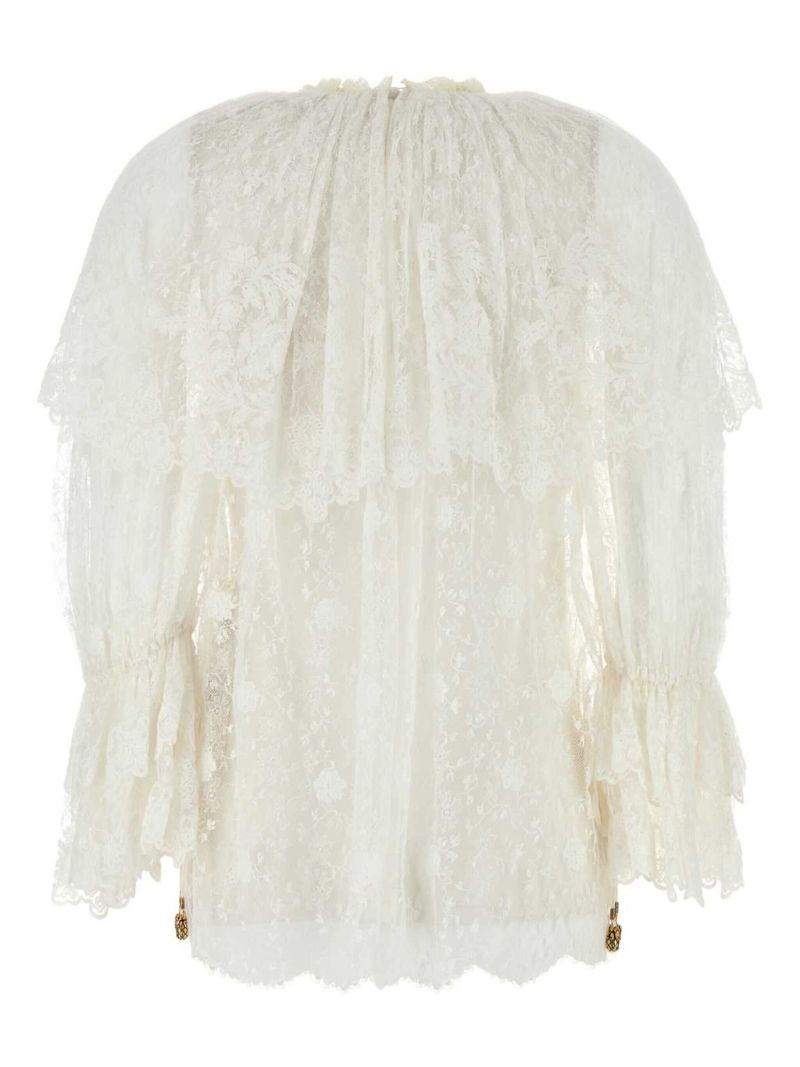 Gathered Lace Blouse
