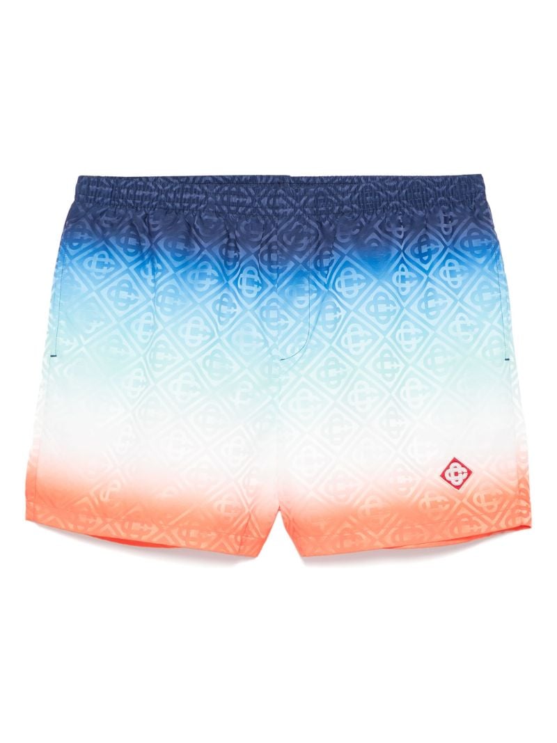 Blue Gradient-effect Swim Shorts