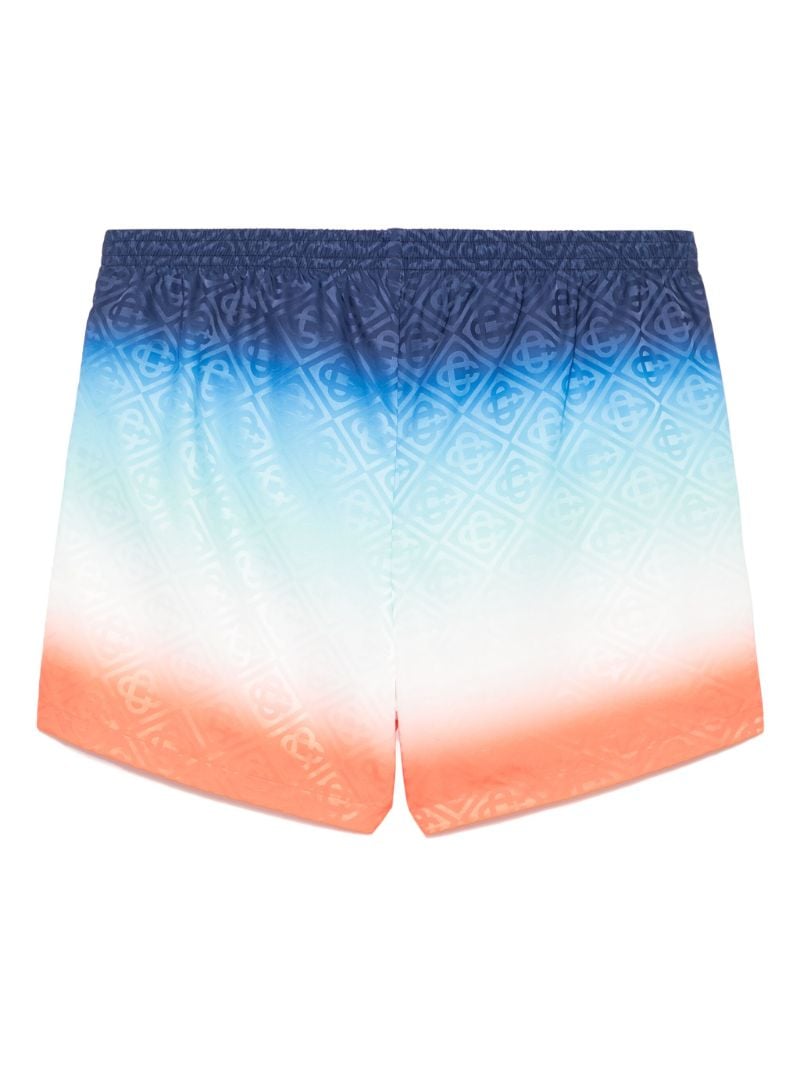 Blue Gradient-effect Swim Shorts