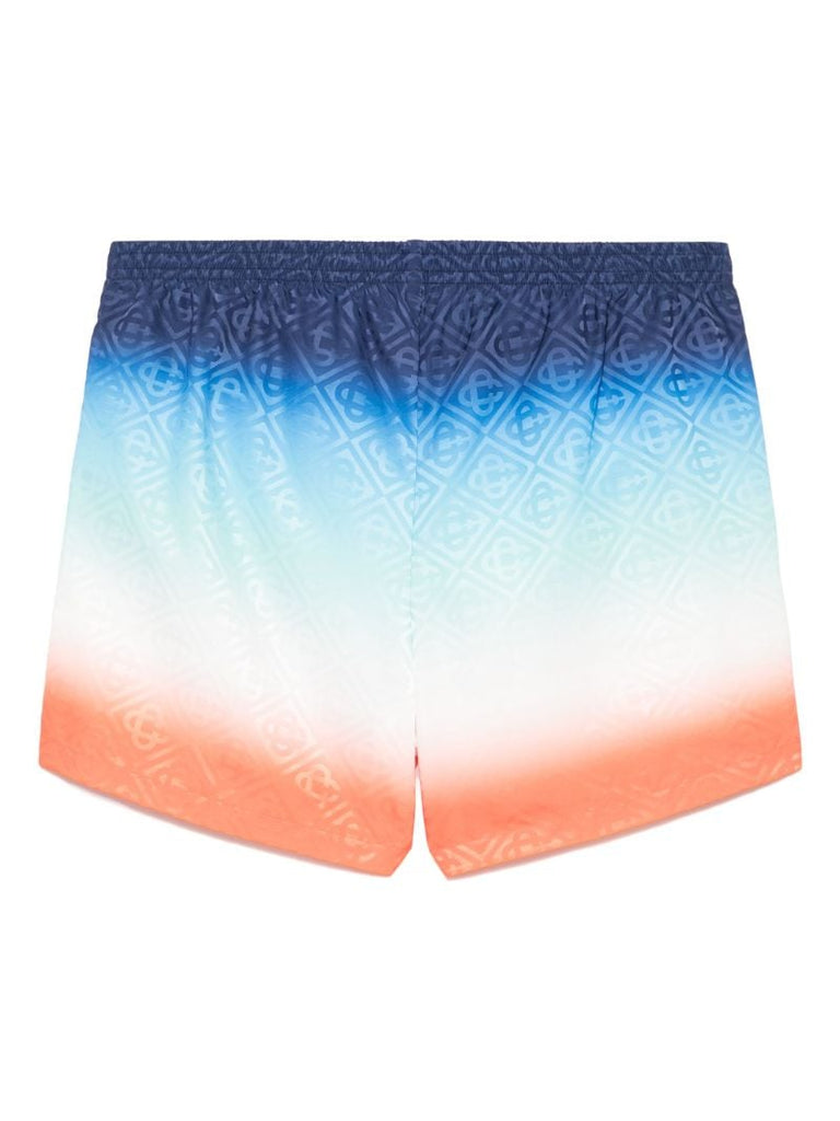 Blue Gradient-effect Swim Shorts