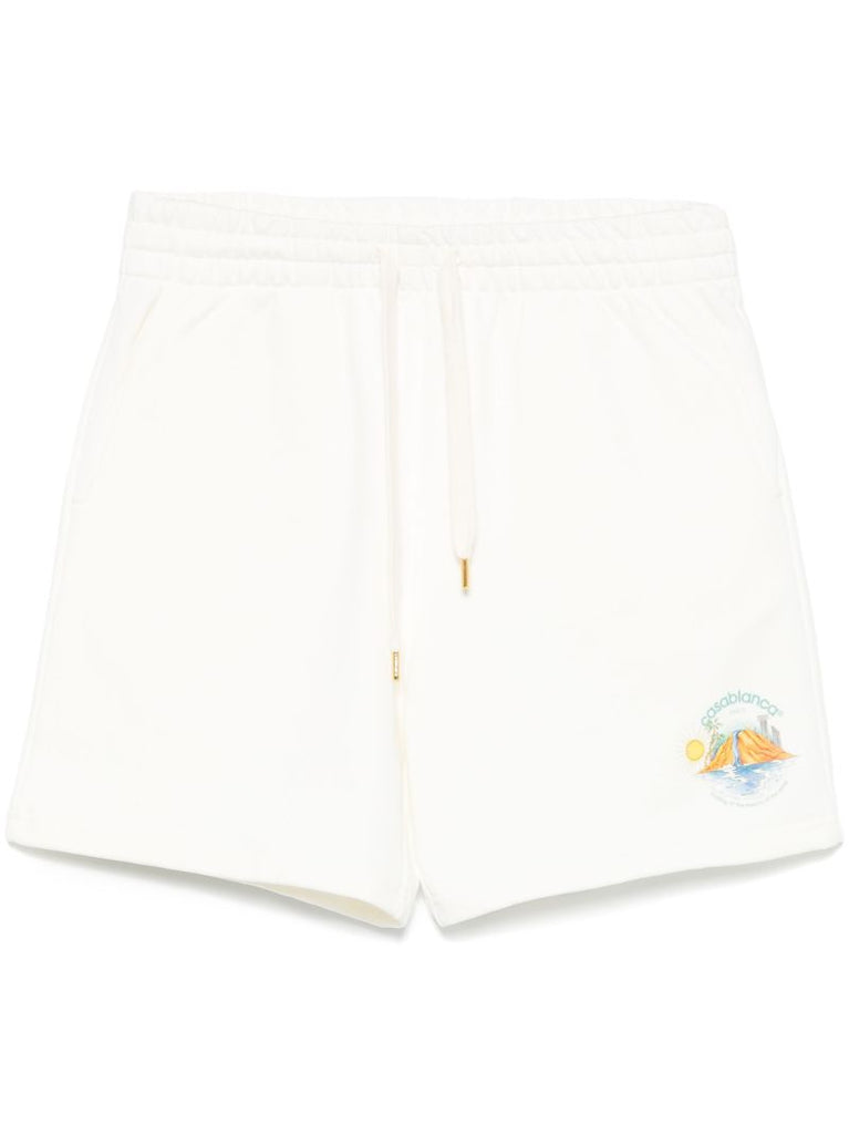 White Oasis Track Shorts