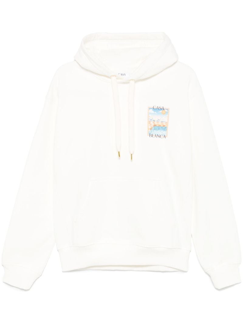 White Surreal Pool Hoodie
