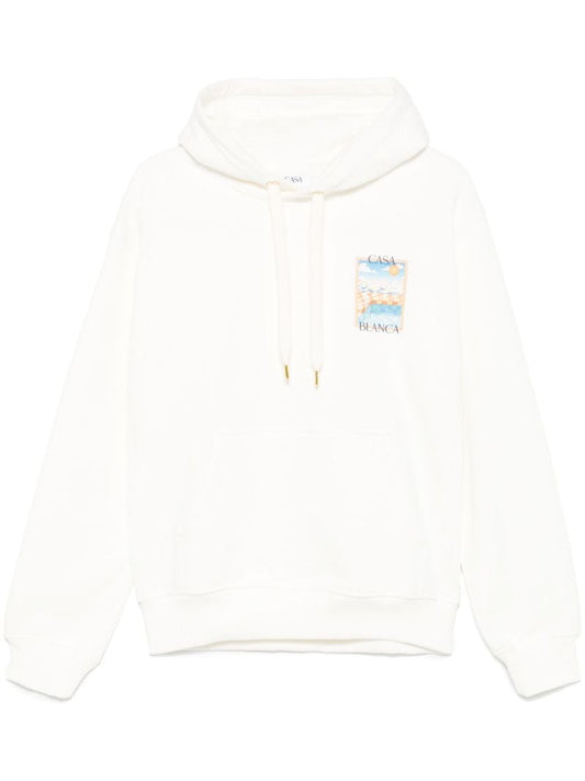 White Surreal Pool Hoodie