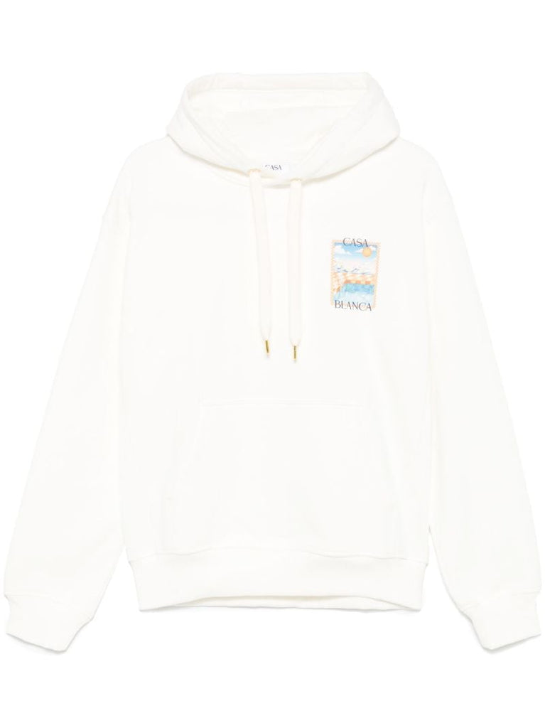 White Surreal Pool Hoodie