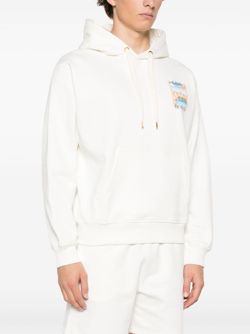 White Surreal Pool Hoodie