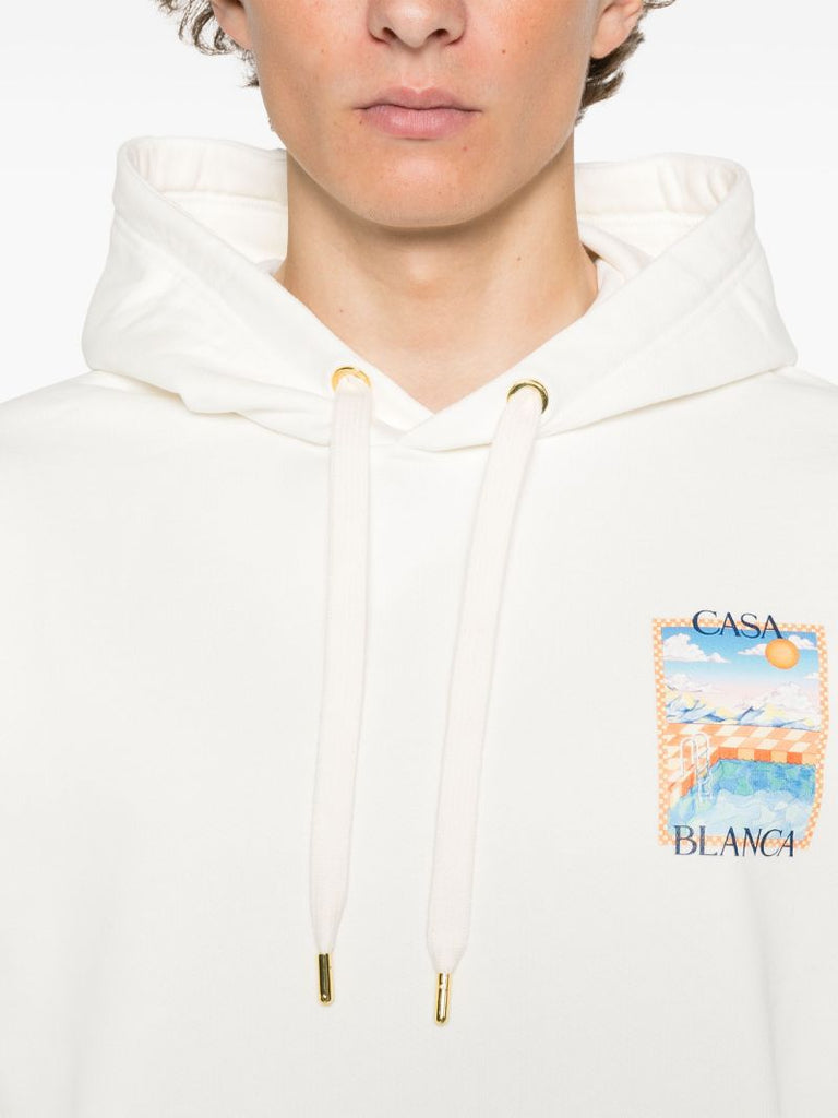 White Surreal Pool Hoodie