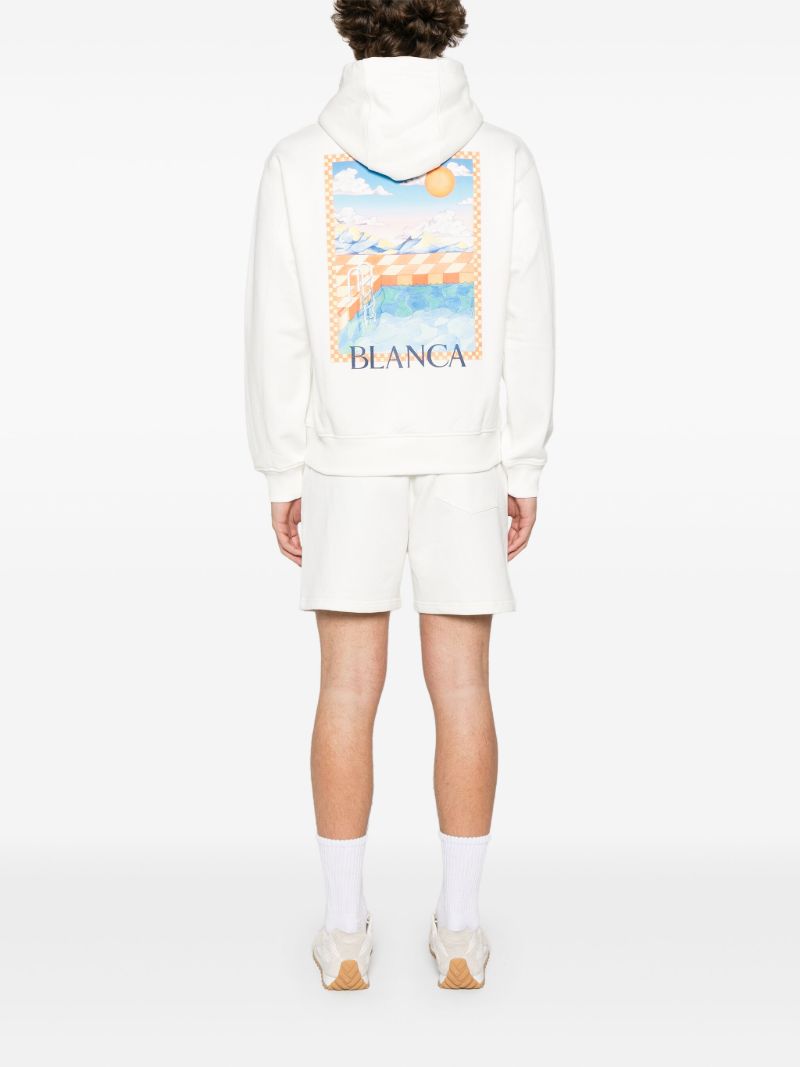 White Surreal Pool Hoodie