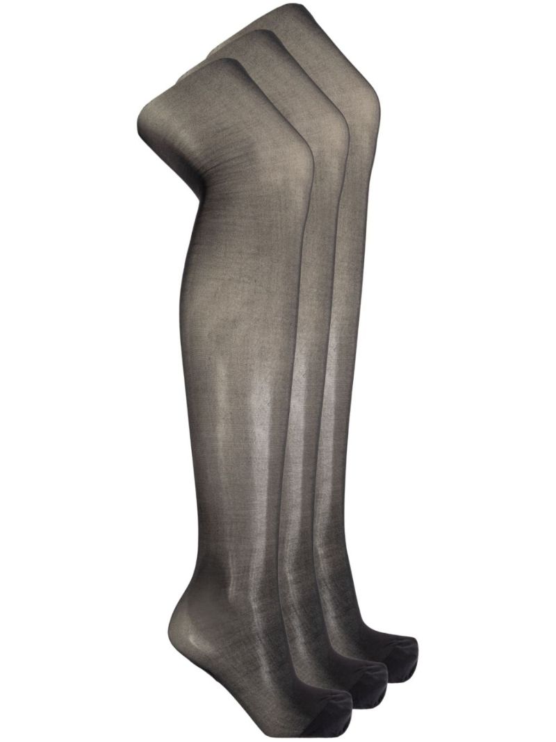Black Semi-sheer Tights Set
