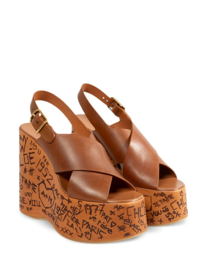Wedge Leather Sandals
