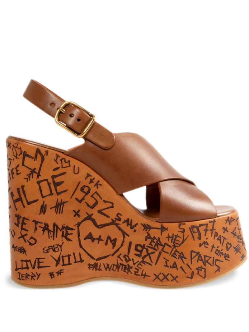 Wedge Leather Sandals