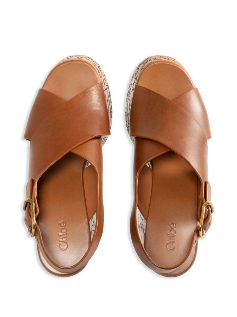 Wedge Leather Sandals