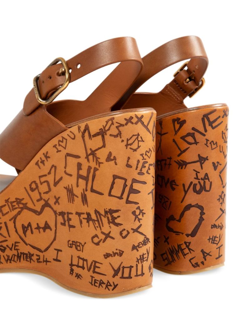 Wedge Leather Sandals