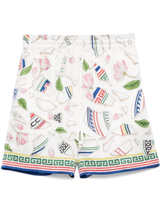White Le Vase Brise Shorts