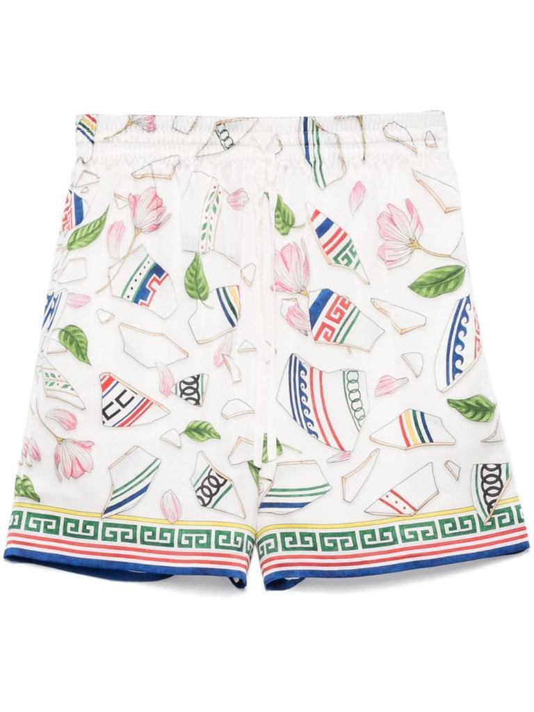 White Le Vase Brise Shorts