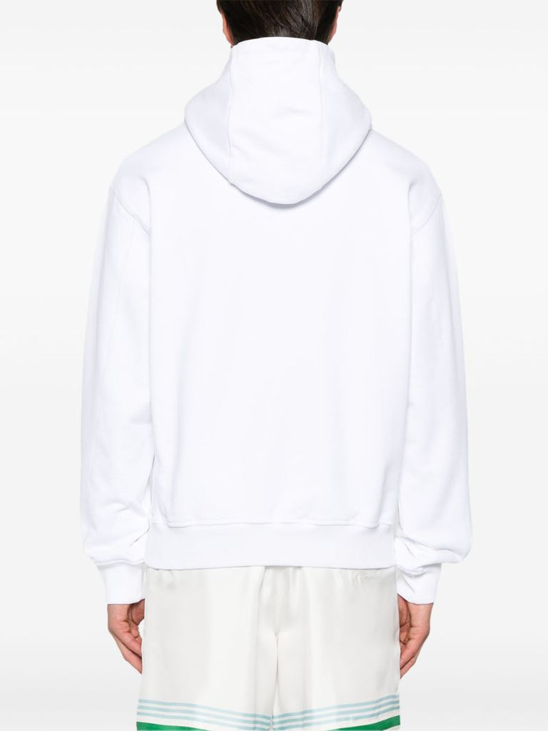 White Logo-print Hoodie