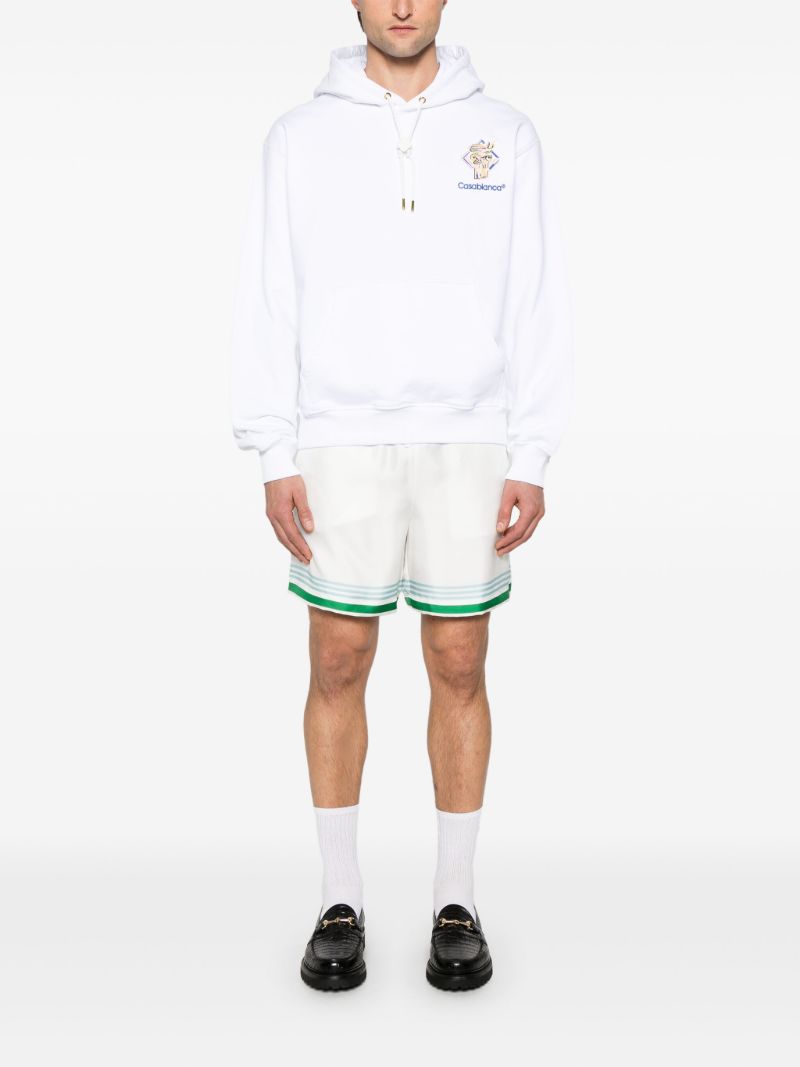 White Logo-print Hoodie
