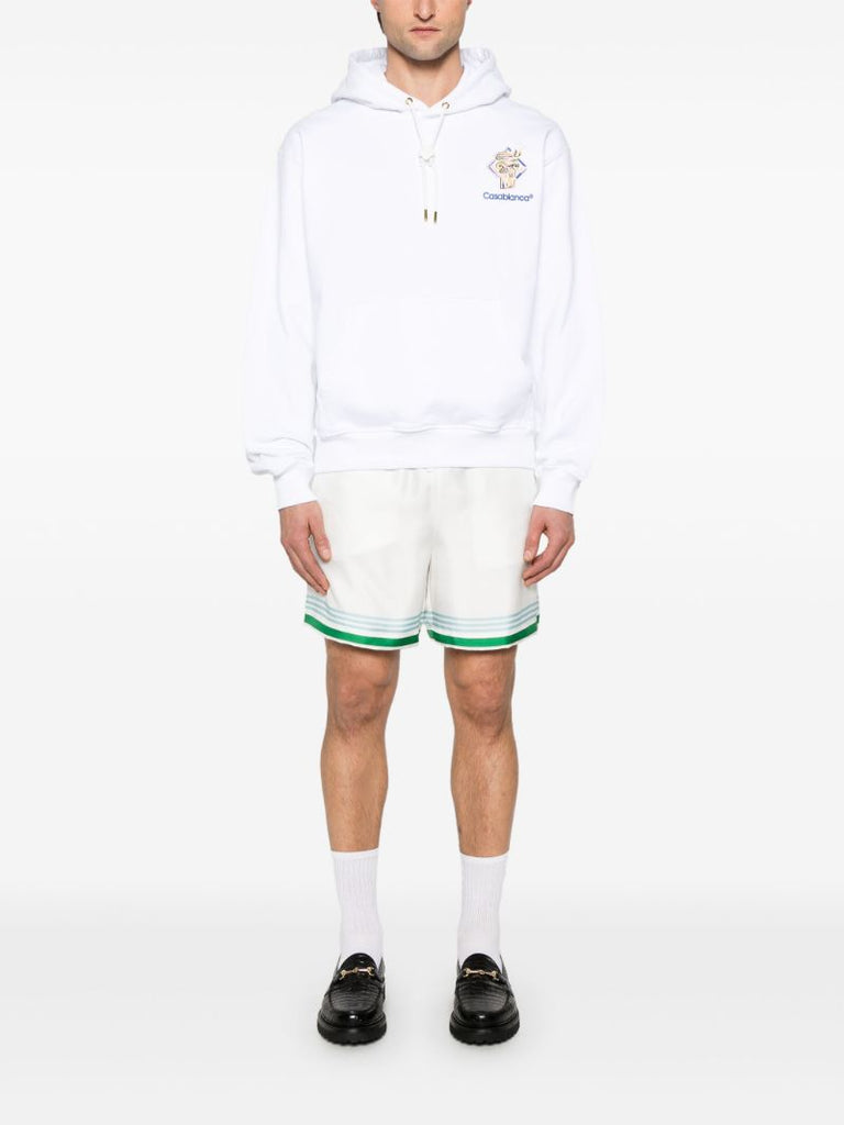White Logo-print Hoodie