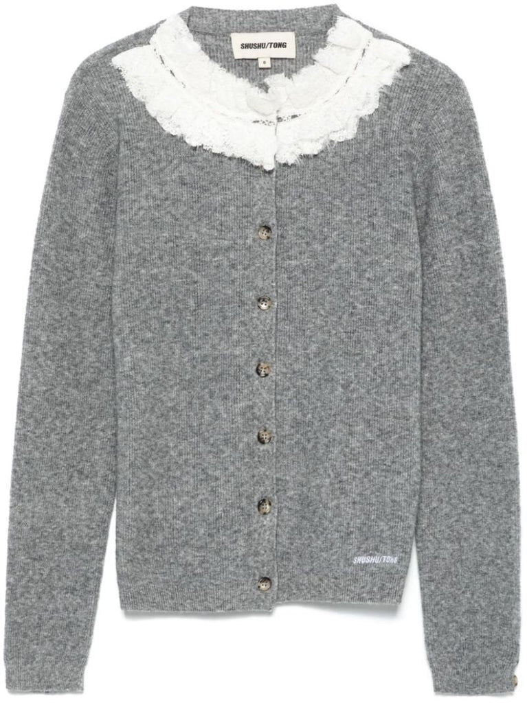 Lace-trim Cardigan