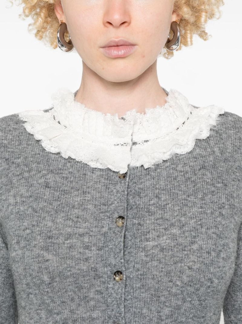 Lace-trim Cardigan