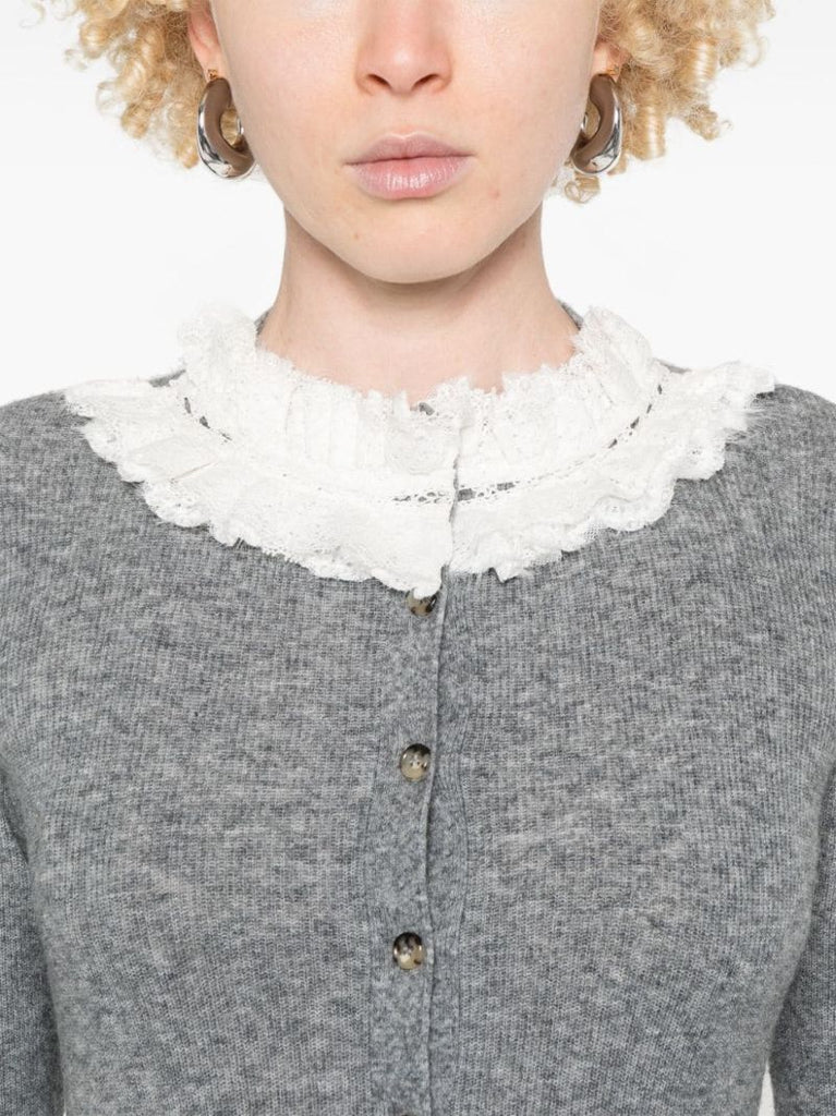 Lace-trim Cardigan