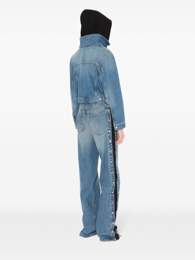 Knitted Hood Denim Jacket