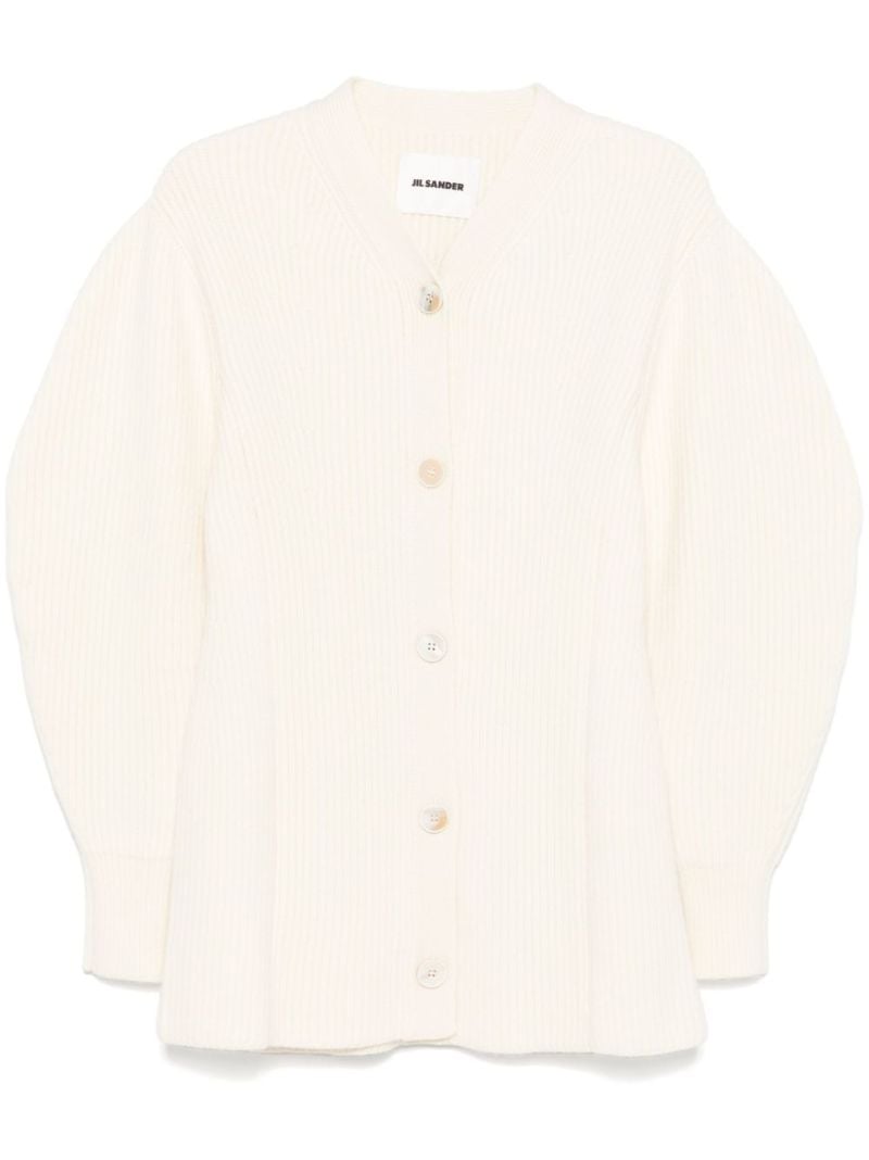 Ribbed-knit Cardigan