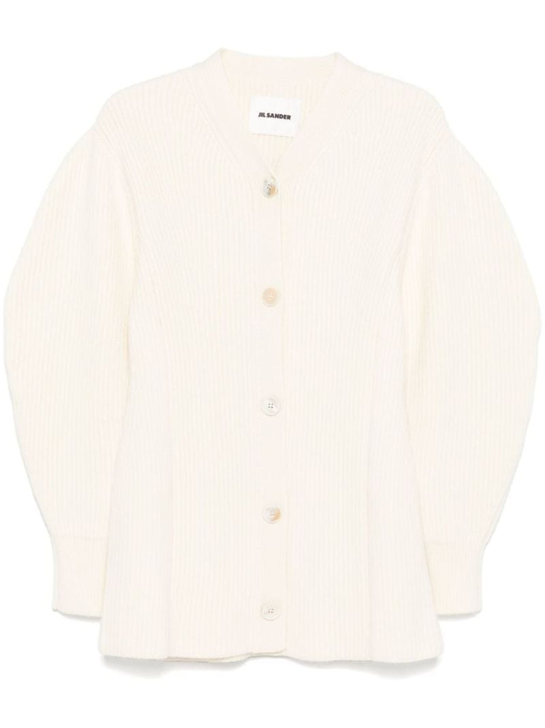 Ribbed-knit Cardigan