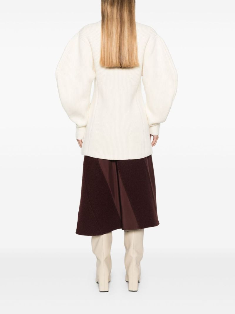 Ribbed-knit Cardigan