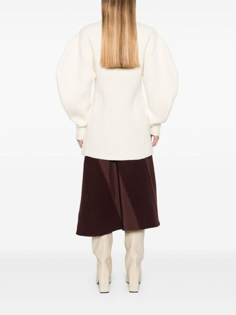 Ribbed-knit Cardigan