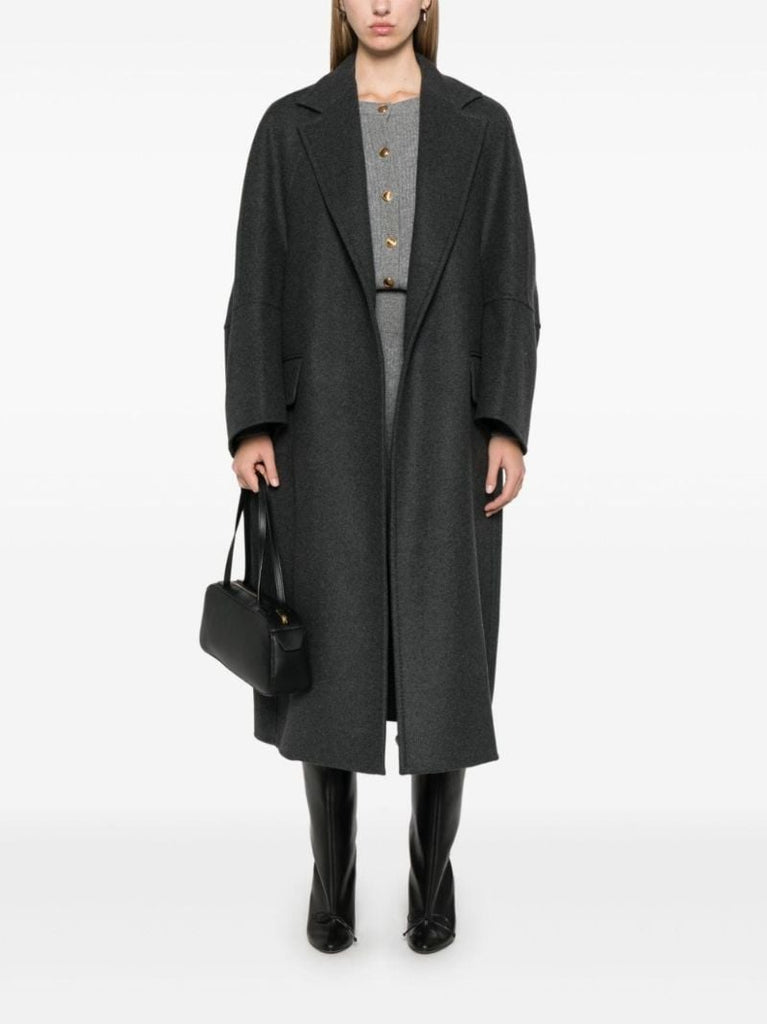 MÃ_x0083_Â©lange-effect Single-breasted Coat