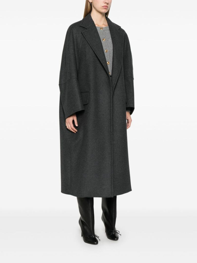 MÃ_x0083_Â©lange-effect Single-breasted Coat