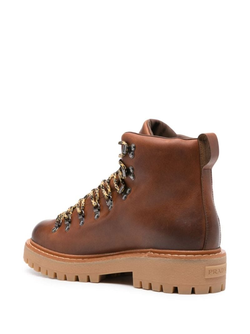 Enamel Logo Lace-up Boots